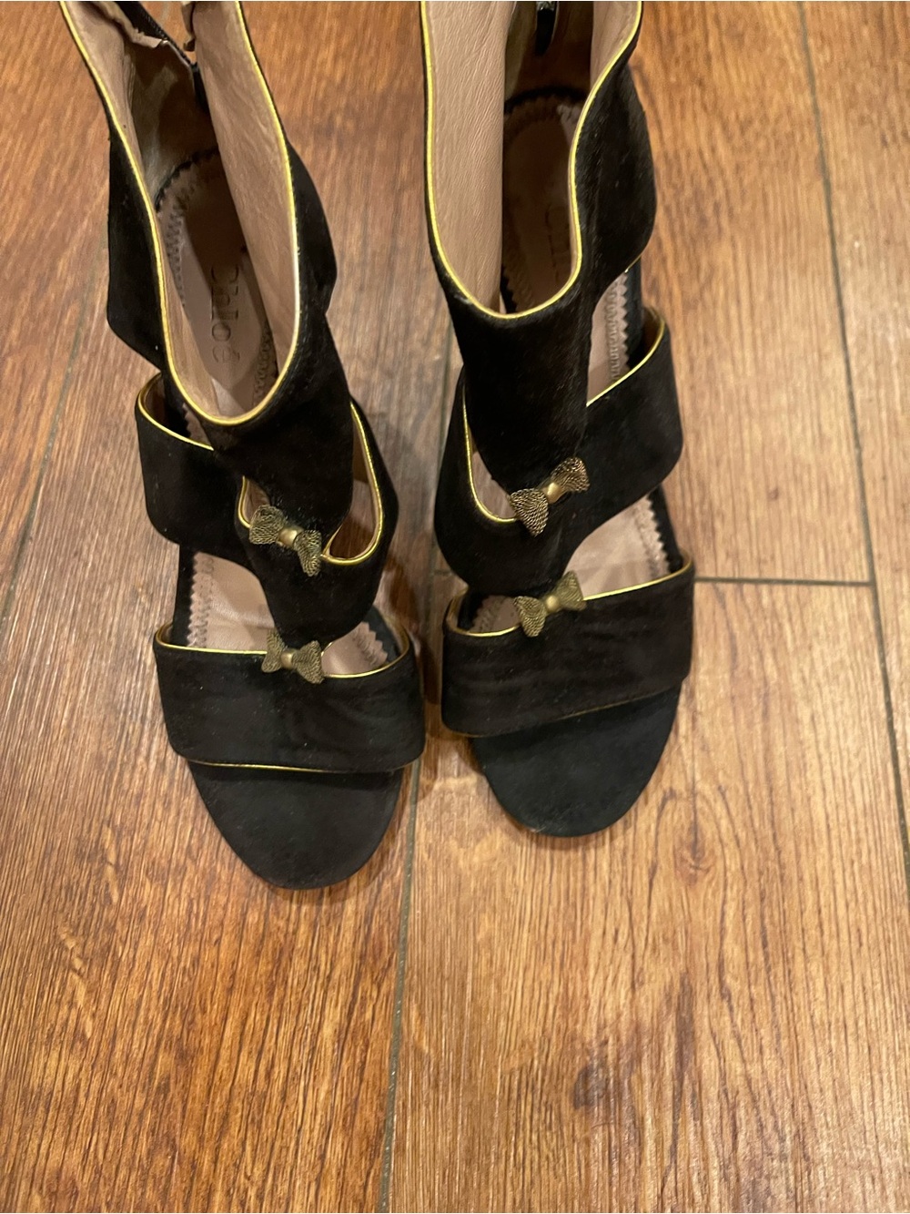 Chloe 110mm strappy open-toe heels